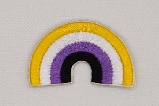 Nonbinary Non-Binary  Rainbow LGBT Pride Patch Embroidered Iron On Badge Applique C/P