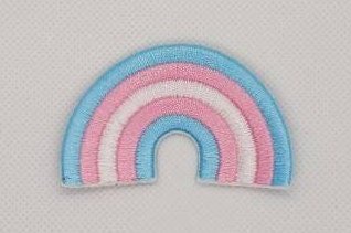 Transgender Trans Rainbow LGBT Pride Patch Embroidered Iron On Badge Applique C/P