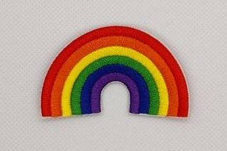 Rainbow Shape LGBT Pride Patch Embroidered Iron On Badge Applique C/P
