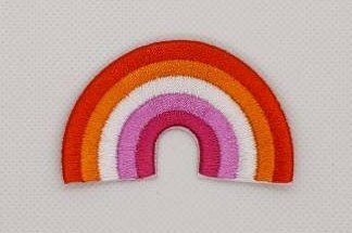 Lesbian Rainbow LGBT Pride Patch Embroidered Iron On Badge Applique C/P