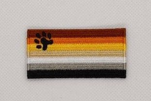 Bear LGBT Pride Flag Patch Embroidered Iron On Badge Applique C/P
