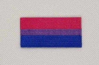 Bisexual Bi LGBT Pride Flag Patch Embroidered Iron On Badge Applique C/P