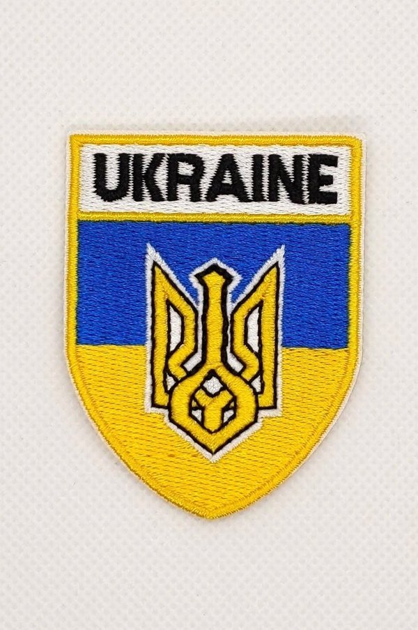 Ukraine Coat of Arms COA Flag Shield Crest Patch Embroidered Badge Iron On Sew On Ukrainian