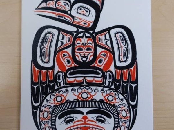 The Children Of Raven by Bill Reid Haida Artist 6"x9" Art Card