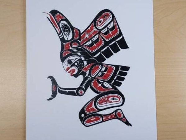 Transformation by Richard Shorty Northern Tutchone Yukon Artist 6"x9" Art Card