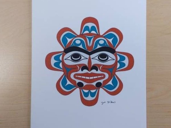 Copper Sun by Joe Wilson Salish Artist 6"x9" Art Card