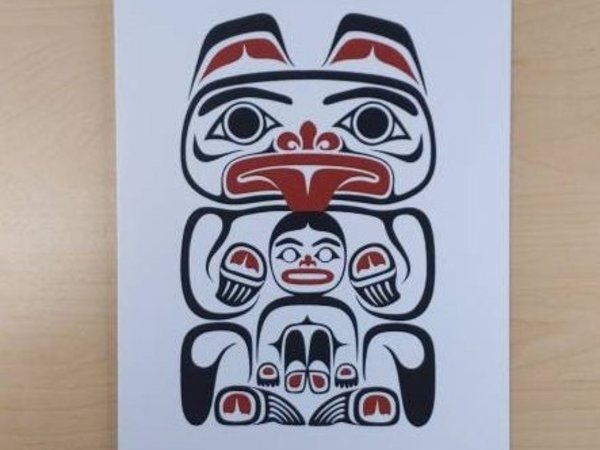 Between Bear Paws by April White Haida Artist 6"x9" Art Card