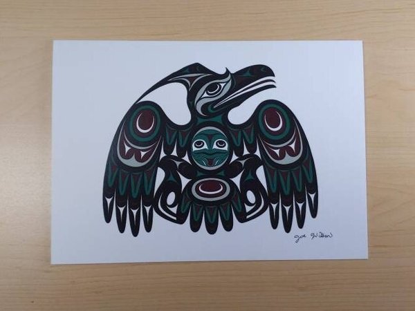 Raven by Joe Wilson Salish Artist 6"x9" Art Card