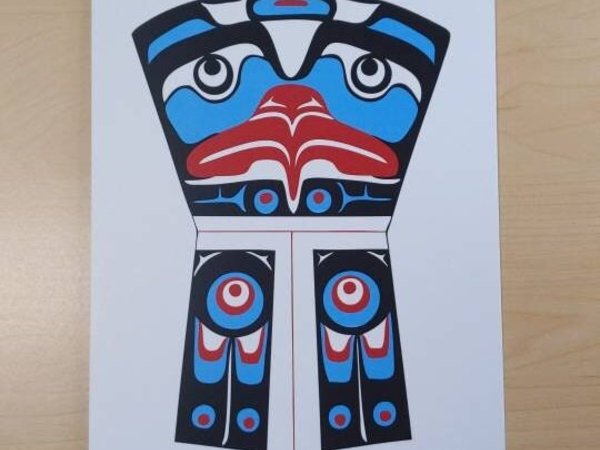 Copper Shield Design by Eric Parnell Haida Artist 6"x9" Art Card