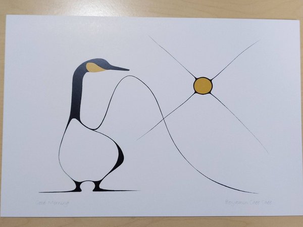 Good Morning by Benjamin Chee Chee Ojibway Artist 6"x9" Art Card
