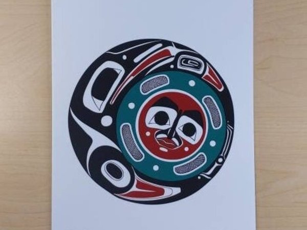 Raven Moon by Danny Dennis Tsimshian Artist 6"x9" Art Card