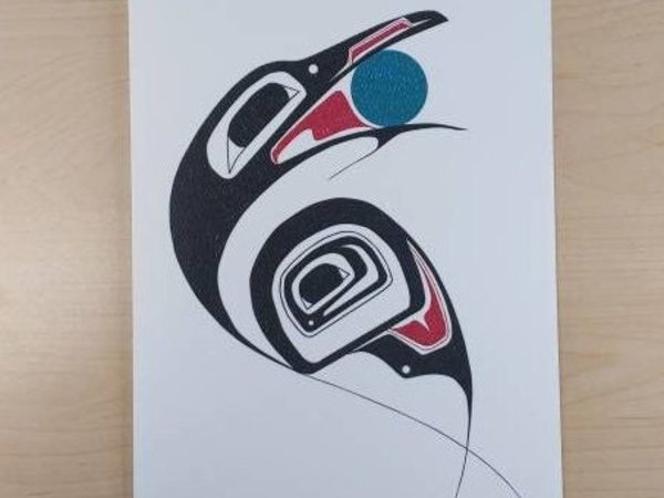 Raven Stealing Sun by Danny Dennis Tsimshian Artist 6"x9" Art Card