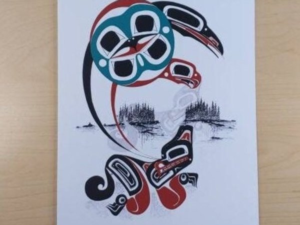The Chase by Danny Dennis Tsimshian Artist 6"x9" Art Card