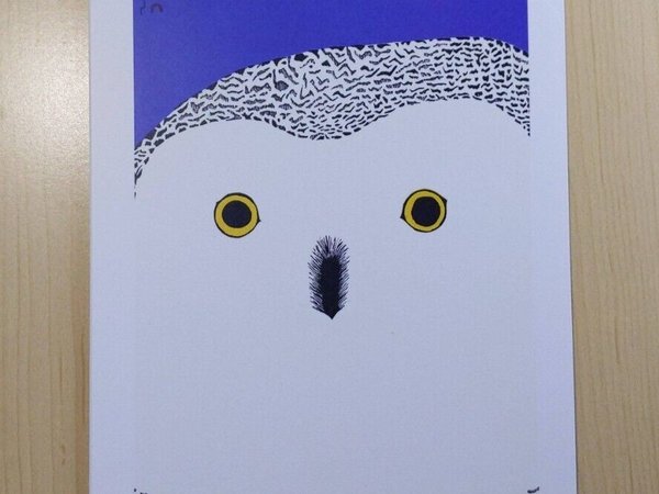 Okpik Selfie by Pee Ashevak Inuit Artist 6"x9" Art Card
