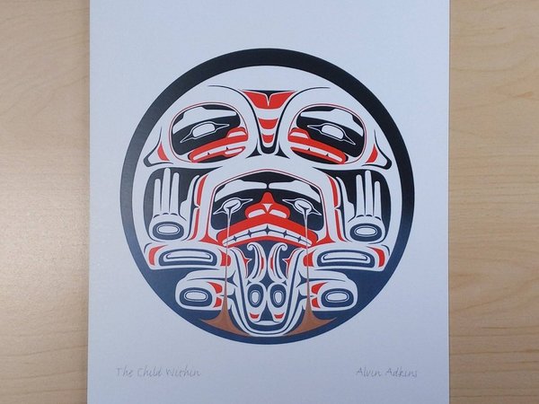 The Child Within by Alvin Adkins Haida Artist 6"x9" Art Card