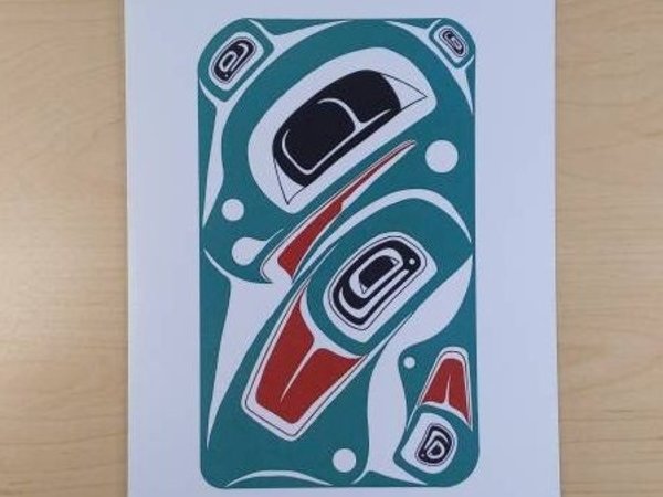 Eagle by Danny Dennis Tsimshian Artist 6"x9" Art Card