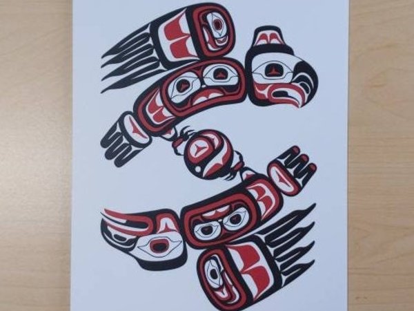 Battle For The Moon by Lloyd Harsch Haida Artist 6"x9" Art Card